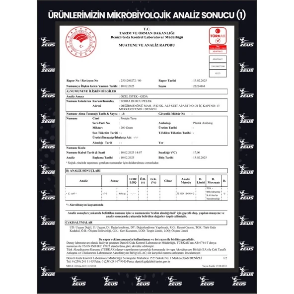 Zeus Nutrition Beta Alanine 300 Gr-Aromasız - 3