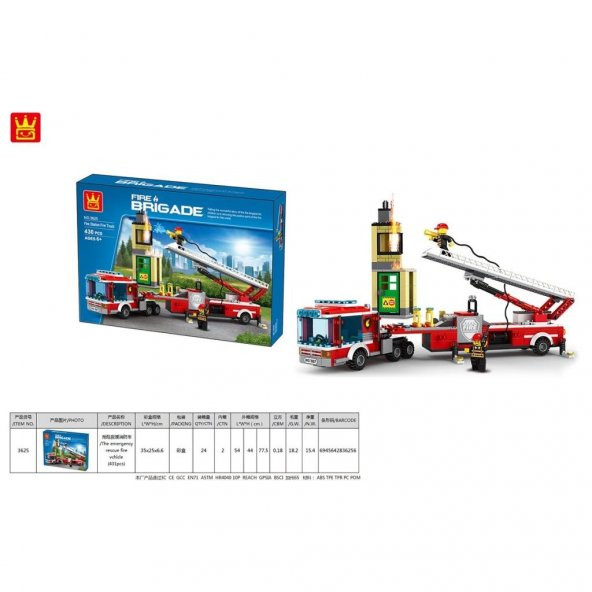 Lego Wange Fire Bridge 3625 İtfaiye Tırı - 2