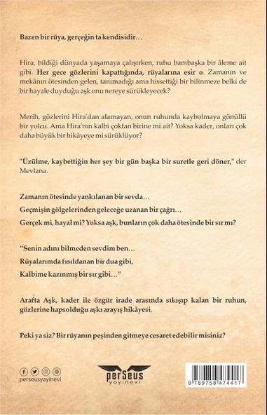 Arafta Aşk  Hatıra Afşar, Perseus Yayınevi, - Resim 2