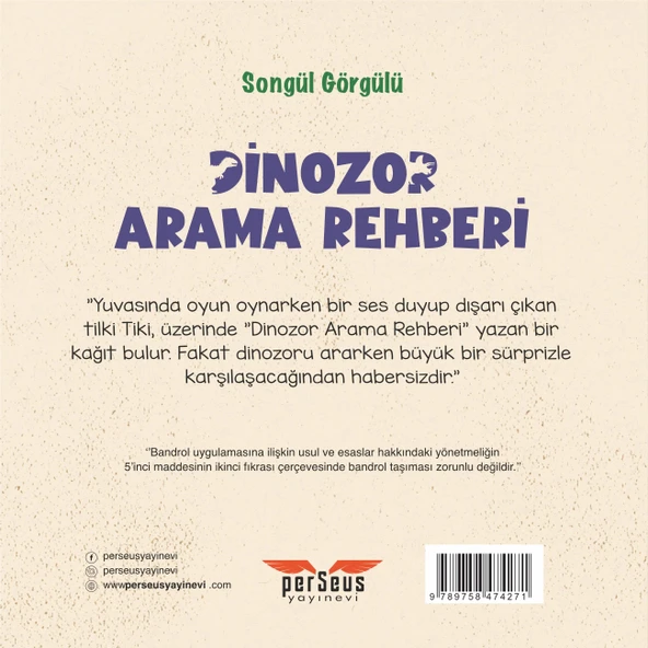 Dinozor Arama Rehberi- Songül Görgülü- Perseus Yayınevi- - 2