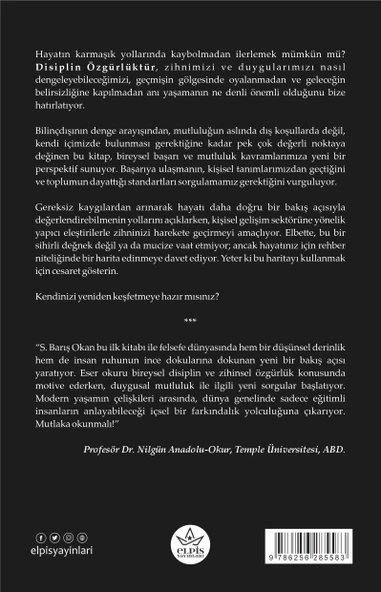 Disiplin Özgürlüktür- Samet Barış Okan - Elpis Yayınları - - Resim 2