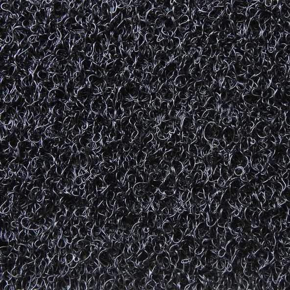 Kıvırcık Kapı Önü Dış Mekan Paspas / Kalınlık : 14 mm. / En : 1.20 M. - Boy : 1 Metre / Siyah - Resim 3