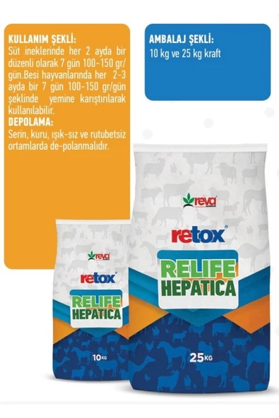 Hs Tarım Retox ReLife Hepatıca Verim Düşüklüğü ve Önleyici Yem Katkı 1 Kg - Resim 3