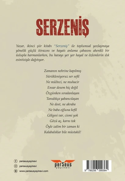 Serzeniş - M. Ferit Can, Perseus Yayınevi - Resim 2