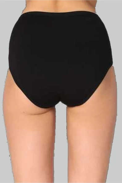 ASM1303 Kadın 6 lı Kadın Siyah Pamuklu Bato Külot 1434 - 4