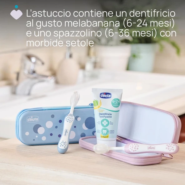Nessiworld  Chicco Diş Fırçası Seti 6+ Ay Blue - 4