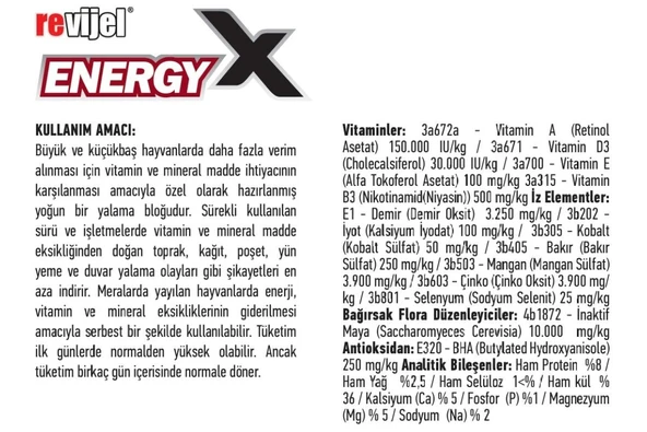 Hs Tarım Revijel Energy Vitamin-İz mineral Giderici Yalama Bloğu 10 KG - 4