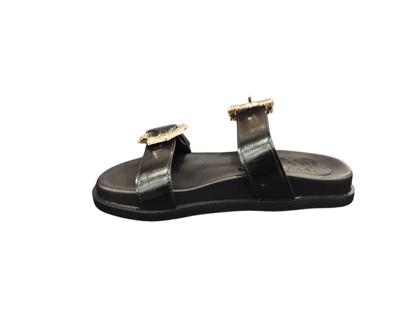 Ventes 519349Z Taş Tokalı Havuz Taban Ayarlanabilir Bantlı Günlük Şık Kadın Terlik - 2