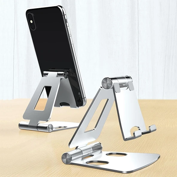 G53 Masaüstü Telefonu Ve Tablet Standı (Gümüş) - 2
