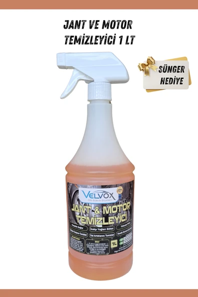 Jant Ve Motor Temizleyici 1000 ml + Sünger Hediye, Jant Temizleme, Motor Temizleme