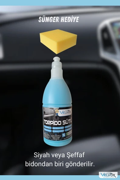 Torpido Bakım Sütü 1000 ml (JEL FORMU) Uygulama Süngeri Hediye, Torpido Temizleyici, Torpido Bakım - 4