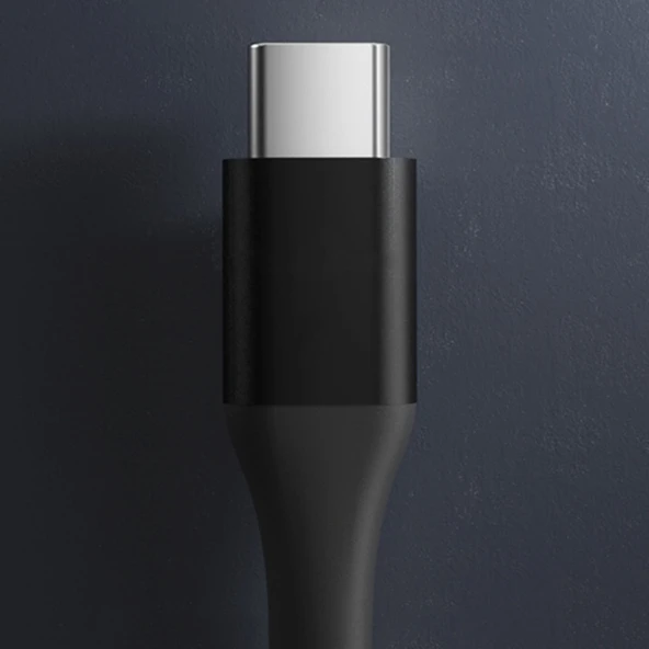 Usb Type-C PD 100W 5A Kevlar Hızlı Şarj ve Data Kablosu 1 Metre  (Siyah) - 3