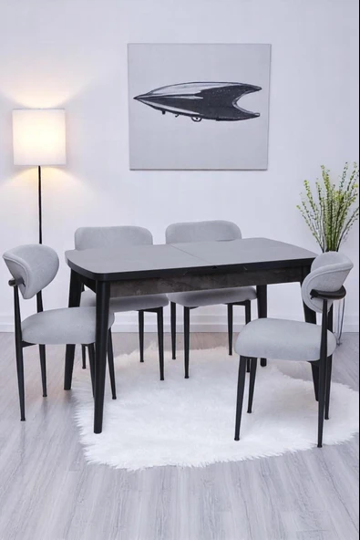 Nehir Polo Lak Panel Açılır Mutfak Masa Takımı 75x130cm - 11