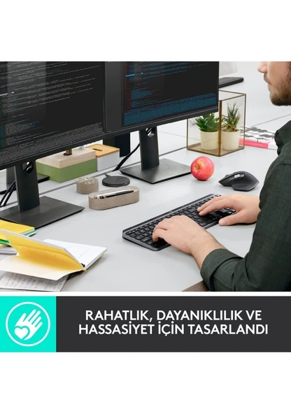 Logitech Mx Keys 920-009558 İngilizce Mac Aydınlatmalı Klavye Siyah - 6