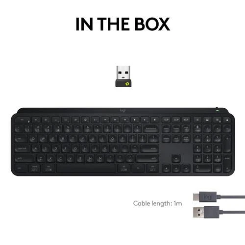 Logitech MX Keys S Aydınlatmalı Kablosuz İngilizce Q Klavye Siyah - 4