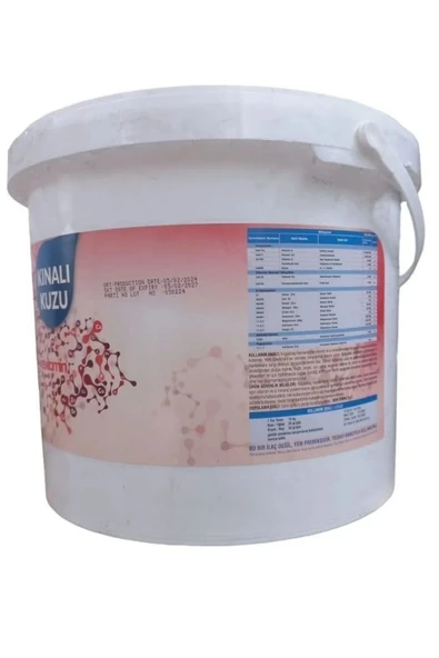 Hs Tarım Revitamin Kınalı Kuzu Koyun Keçi Kuzu ve Buzağı Hayvan Yem Katkı 10 KG Kova - 4