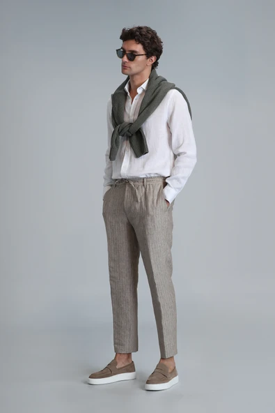 Lufian 111190329 Marıo Smart Erkek Chino Pantolon Tailored Fit Erkek Pantolon - Resim 4