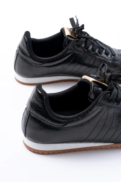 Siyah Rugan Bağcıklı Günlük Kadın Spor - 5