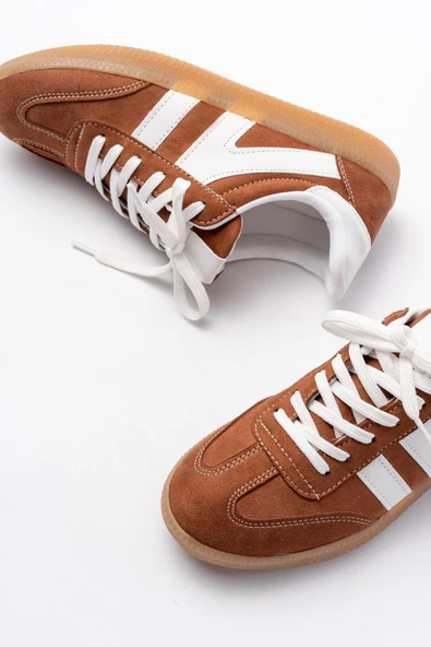 Taba Süet Bağcıklı Termo Taban Günlük Kadın Spor - 4