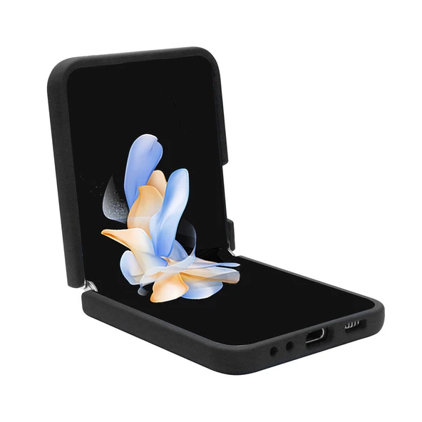 TUMI Galaxy Z Flip 5 Kılıf TUMI Liquid Silikon Metal Logo Dizayn Orjinal Lisanslı Kapak - 6