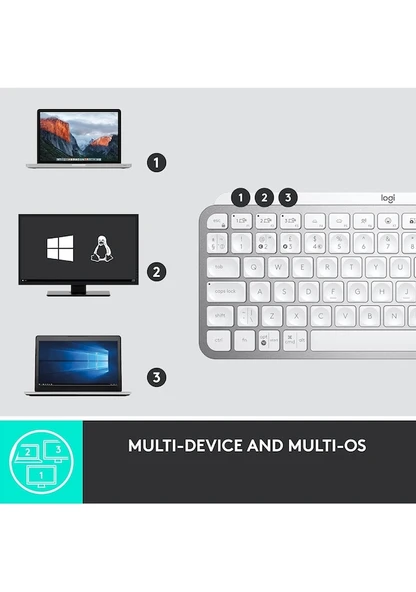 Logitech MX Keys Mini For Business Kablosuz İngilizce Q Klavye - 5