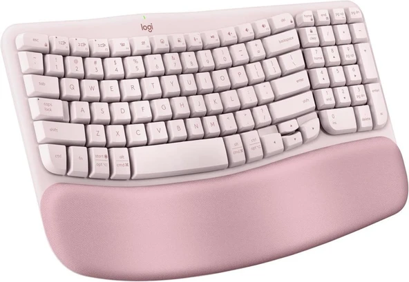 Logitech Wave Keys Kablosuz Bluetooth İngilizce Q Pembe Klavye