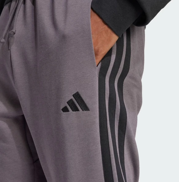 Adidas M 3S FT TC PT Temel 3-Çizgili Fransız Havlu Kumaş Jogger Erkek Eşofman Altı - 4