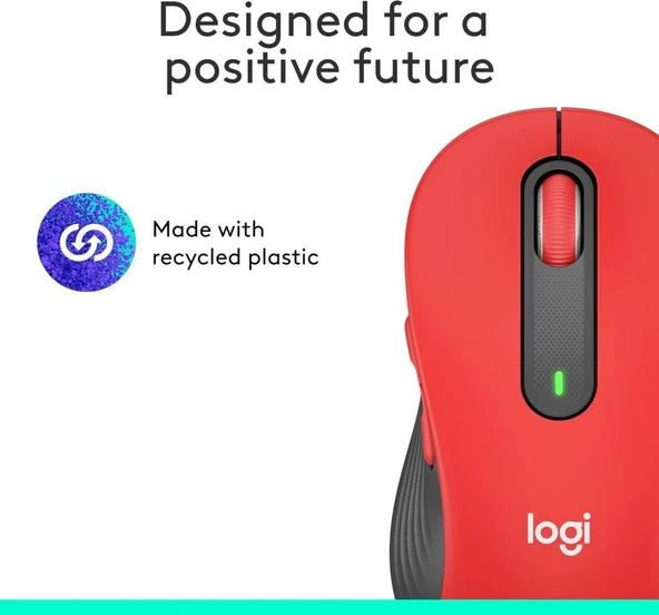 Logitech Signature M650 L Büyük Boy Sağ El Kablosuz Mouse Kırmızı - 5