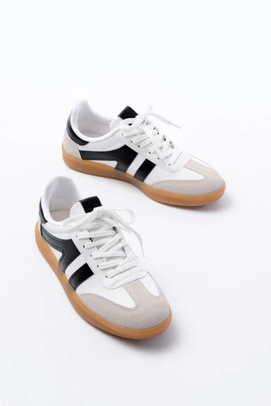 Beyaz Bağcıklı Termo Taban Günlük Kadın Spor - 3