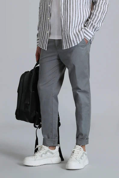 Lufian 111190313 Tom Smart Erkek Chino Pantolon Slim Fit Erkek Pantolon - Resim 6