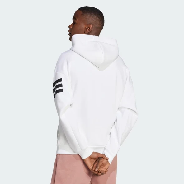 Adidas Future Icons 3-Stripes Kapüşonlu Üst Kapüşonlu Erkek Sweatshirt - Resim 2