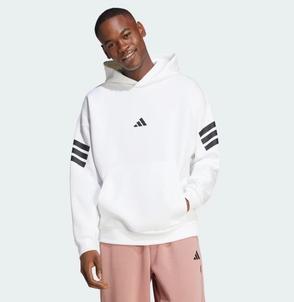 Adidas Future Icons 3-Stripes Kapüşonlu Üst Kapüşonlu Erkek Sweatshirt