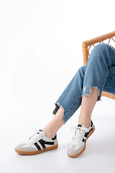 Beyaz Bağcıklı Termo Taban Günlük Kadın Spor ürün görseli