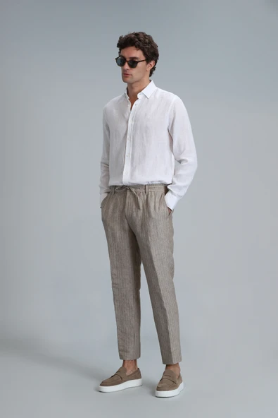 Lufian 111190329 Marıo Smart Erkek Chino Pantolon Tailored Fit Erkek Pantolon - Resim 5