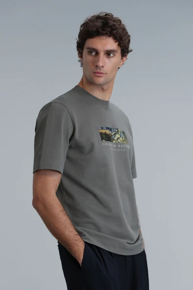 Lufian 111020193 Bıanca Modern Grafik Tişört Erkek T-Shirt - 6