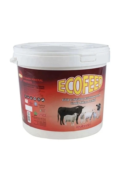 Hs Tarım Revitamin Eco Feed Büyük ve Küçükbaş Vitamin Mineral Premiksi 10 KG Kova - 3