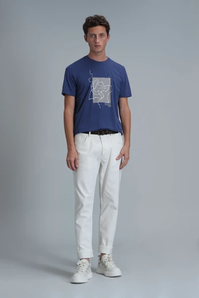 Lufian 111020205 Nally Modern Grafik T- Shirt Erkek T-Shirt - 5