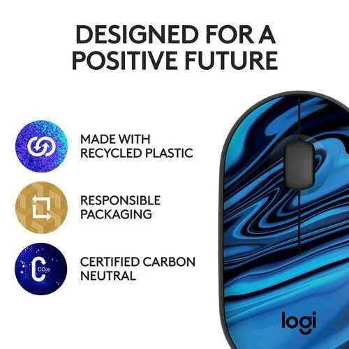 Logitech M340 Wireless Mouse Blue Galaxy - 2