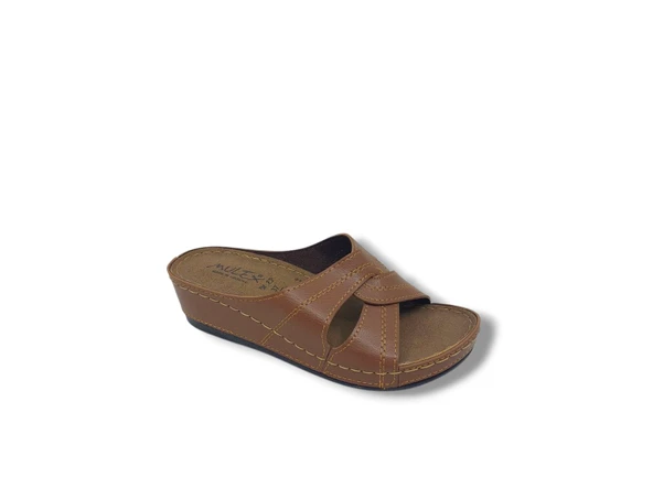 Zerhan 1854 Kadın Taba Günlük Kullanım Dolgu Topuk Terlik - Resim 4