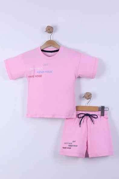 Karekter Baskılı Kız Çocuk Şortlu Takım 3/6 yaş