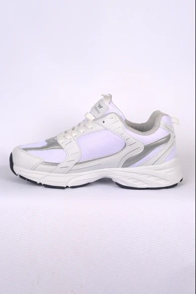 Walkway Run M Beyaz Gümüş Ortapedik Taban Erkek Fileli Spor Ayakkabı - 3