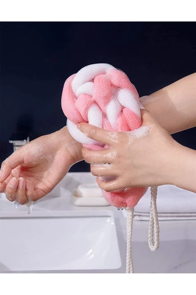 Uzayabilen Elastik Banyo Lifi - Premium Düğümlü ve Esnek Yapılı Vücut Fırçası - 2
