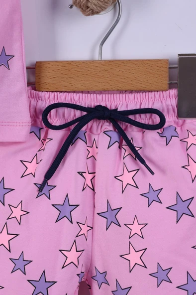 Yıldız Baskılı Kız Çocuk T-Shirt Şort Takım 3/6 yaş - 3