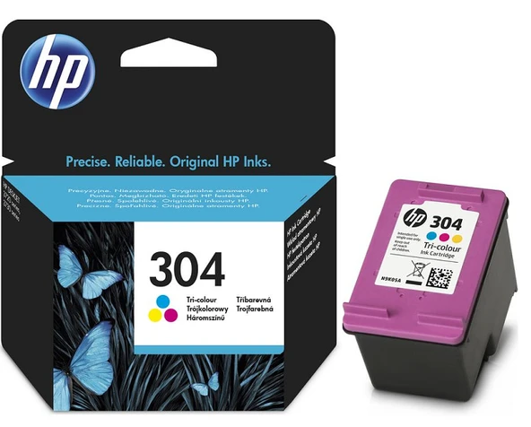 HP 304 Renkli Orijinal Mürekkep Kartuşu 100 Sayfa (N9K05AE)