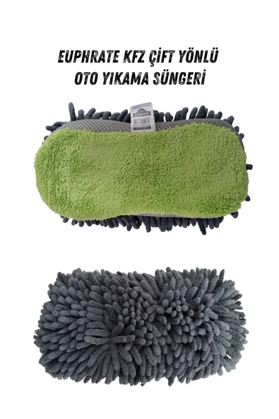 Euphrate Kfz  Jumbo Çift Yönlü Oto Yıkama Süngeri 22x10 Cm, Oto Bezi, Araç Bezi, Köpük Süngeri
