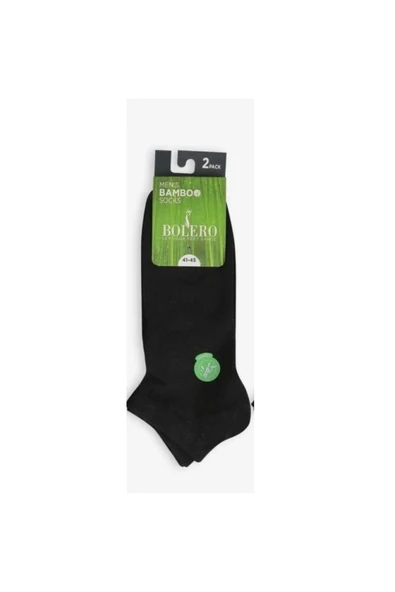 2 Li Bolero Yumuşak Dokulu Bambu Erkek Dikişsiz Patik Çorap 41 - 45 No - 2