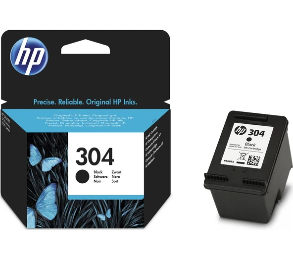 HP 304 Siyah Mürekkep Kartuşu 120 Sayfa (N9K06AE)