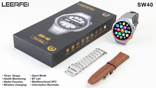 LEERFEİ SW40 Akıllı Saat Amoled Ekran Android ve Ios UYUMLUDUR - 4
