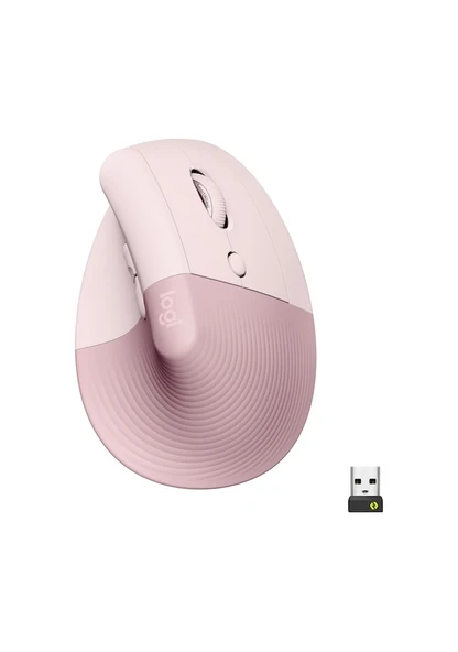 Logitech Lift Sessiz Kablosuz Ergonomik Dikey Mouse Pembe