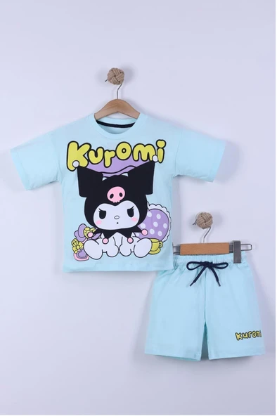 Karekter Baskılı Kız Çocuk T-Shirt Şort Takım 3/6 yaş